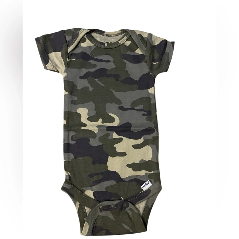 Gerber Onesies 3-Pack NWOT Baby Bodysuits Dinosaur Camo 3-6 Months‎